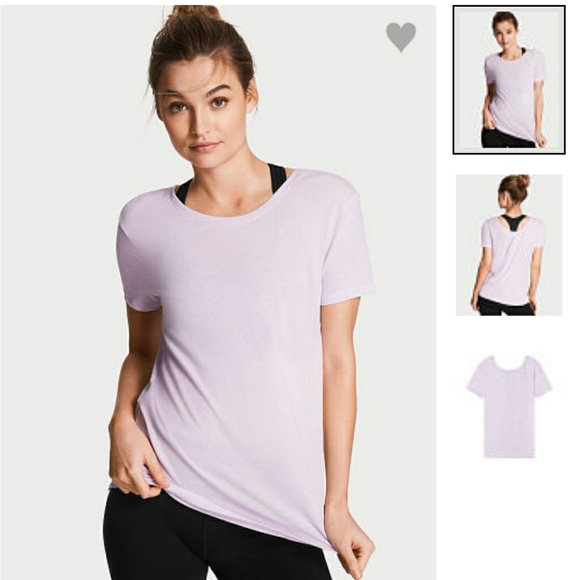PINK Victoria's Secret Tops - NEW! PINK Drape-back tee Medium. Color:Perfume💜